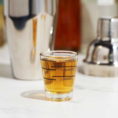 True Bullseye Measuring Shot Glasses, Cocktail Accessories, Reusable Measuring shot Glass, Set of 1, 1.5 oz. - My Kitchen Products