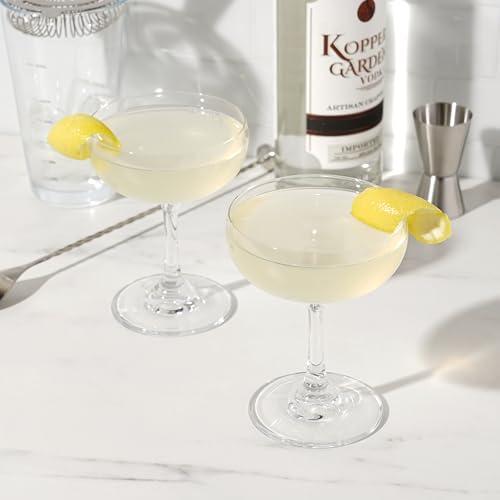 True Coupe Glass, Martini Glasses for Cocktail Party, Perfect for Espresso Martini, Manhattan, Champagne, Elegant 7 oz Glassware for Home Bars, Wedding Gifts, Margarita Glasses Set of 4 - My Kitchen Products