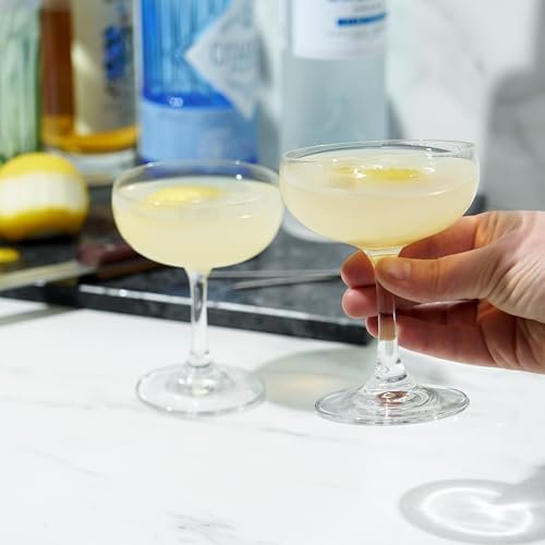 True Coupe Glass, Martini Glasses for Cocktail Party, Perfect for Espresso Martini, Manhattan, Champagne, Elegant 7 oz Glassware for Home Bars, Wedding Gifts, Margarita Glasses Set of 4 - My Kitchen Products