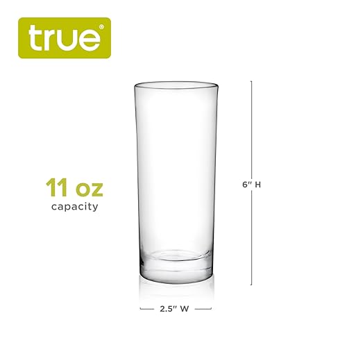 True Highball Glasses, Tall Glass Tumbler for Cocktails, Mojito Iced Tea Juices, Soda Water Drinking Cups, Kitchen Glassware, Home Bar, 11 oz Set of 4 - My Kitchen Products