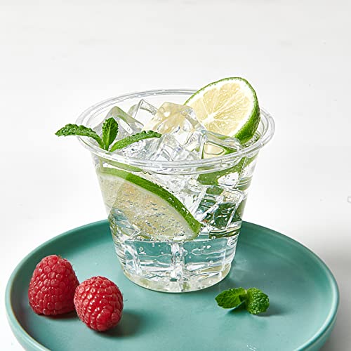Turbo Bee 300 Pack 9oz Clear Plastic Cups,Disposable Crystal Drinking Cups,PET Plastic Party Cups for Wine,Juice,Iced Coffee and Cold Drinks - My Kitchen Products