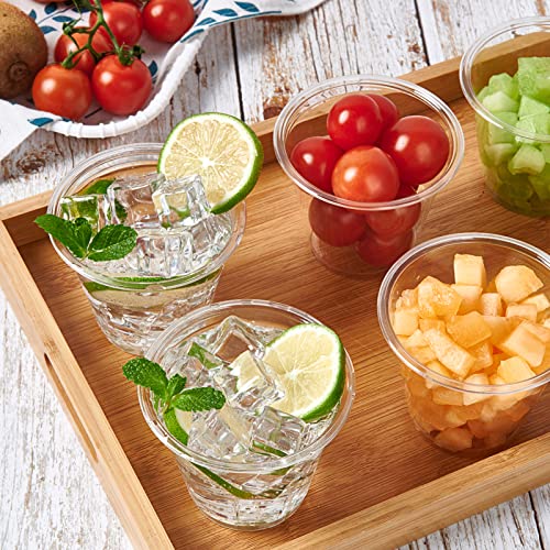 Turbo Bee 300 Pack 9oz Clear Plastic Cups,Disposable Crystal Drinking Cups,PET Plastic Party Cups for Wine,Juice,Iced Coffee and Cold Drinks - My Kitchen Products