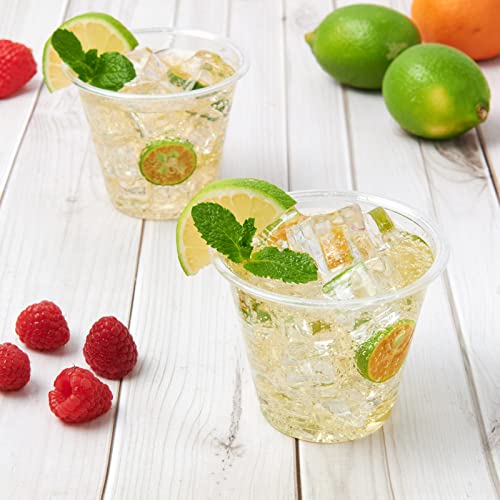 Turbo Bee 300 Pack 9oz Clear Plastic Cups,Disposable Crystal Drinking Cups,PET Plastic Party Cups for Wine,Juice,Iced Coffee and Cold Drinks - My Kitchen Products