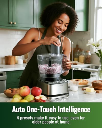 TWOMEOW Food Processor, 4 Programs & Pulse,1000W Max Power,12 Cups Total Volume for Slicing, Mincing, Dicing, Shredding, Puree, Dough and Vegetable Chopper Clean Bowl Scraper, Stainless Steel - My Kitchen Products