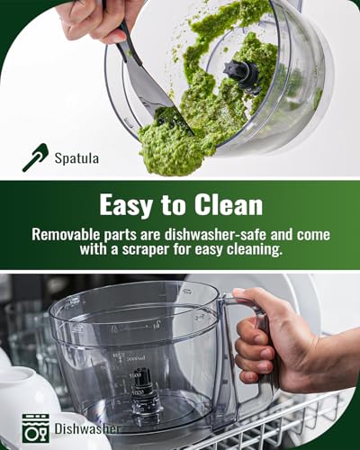 TWOMEOW Food Processor, 4 Programs & Pulse,1000W Max Power,12 Cups Total Volume for Slicing, Mincing, Dicing, Shredding, Puree, Dough and Vegetable Chopper Clean Bowl Scraper, Stainless Steel - My Kitchen Products