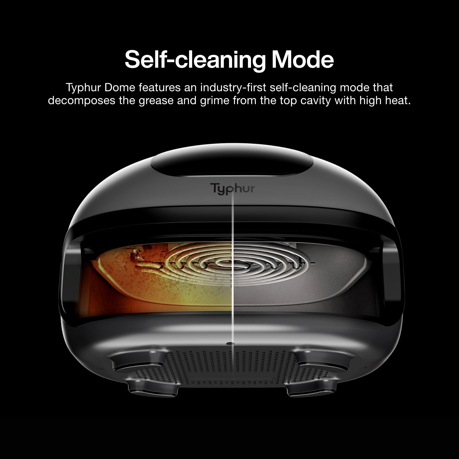 Typhur Dome 2 AI Smart Air Fryer, 15-in-1 Large Flat Airfryer with Top & Bottom Heating, Self-Cleaning Digital Fryer, PFAS-Free Ceramic Basket, Fits a 12" Pizza or Steaks, Whisper-Quiet, 120V - My Kitchen Products
