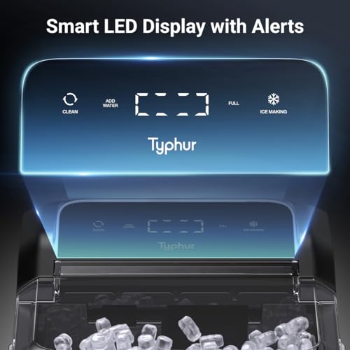 Typhur Fast Nugget Ice Maker Countertop with Self-Cleaning Pump, 35lbs/24H Crushed Pebble Ice Machine with Pellet Ice, 8 Packs Cleaner, Dual Ice Scoops for Home, Kitchen, Party, RV, Stainless Steel - My Kitchen Products