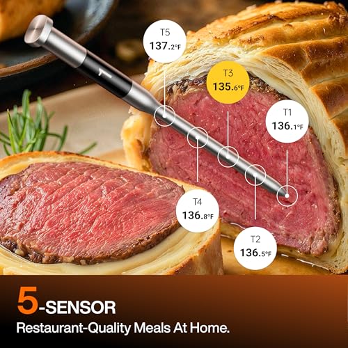 Typhur Sync Oven with Smart AI Wireless Meat Thermometer Probe, 12‑in‑1 Countertop Air Fryer Toaster Oven Combo, 360° Turbo Convection, Dehydrator, Recipe & 5 Accessories, Large 27QT, Stainless Steel - My Kitchen Products