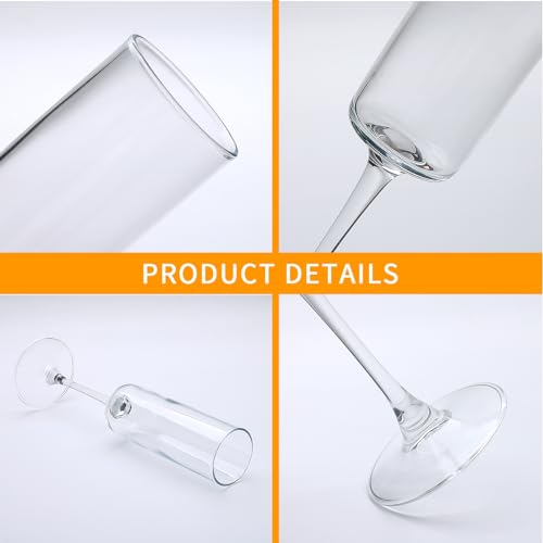 Ufrount Champagne Flutes 5oz,Clear Champagne Glasses Set of 8,Classic Sparkling Glasses Prosecco Toasting Champagne Flute Glass for Home Bar,Wedding,Restaurant - My Kitchen Products