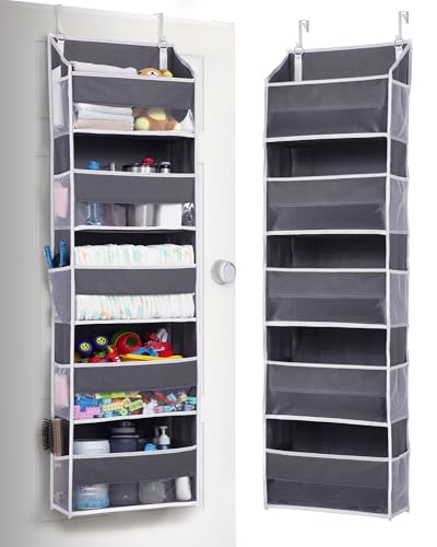 ULG 1 Pack Over Door Organizer with 5 Large and 10 Mesh Side