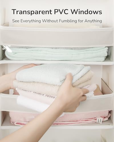 ULG Over The Door Organizer with 6 Large Pockets 12 Side Pockets, 50lbs Weight Capacity Door Hanging Organizer for Bedroom, Bathroom, Pantry, Nursery Storage, Beige - My Kitchen Products