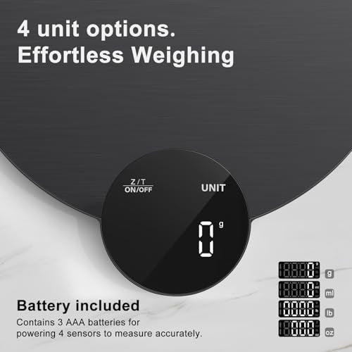 Ultrean 1g/0.1oz Precision Food Scale, HD LED Display Digital Kitchen Scale, Stainless Steel, 11lb Capacity for Cooking Baking (Batteries Included) - My Kitchen Products