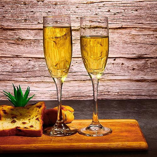 UMEIED 6 Oz Classic Champagne Flutes Set of 16, Long Stemmed Crystal Clear Champagne Glasses, Sparkling Wine Glasses for Home Party Wedding Birthday Housewarming Gifts - My Kitchen Products