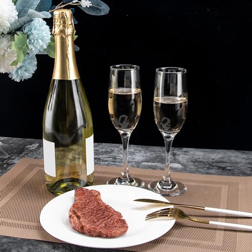 UMEIED Set of 16 Champagne Glasses, Champagne Flutes with Classic Shape, Long stem Sparkling Wine glasses for Wedding, Restaurant, Bar, Wine Toasting, Clear - My Kitchen Products