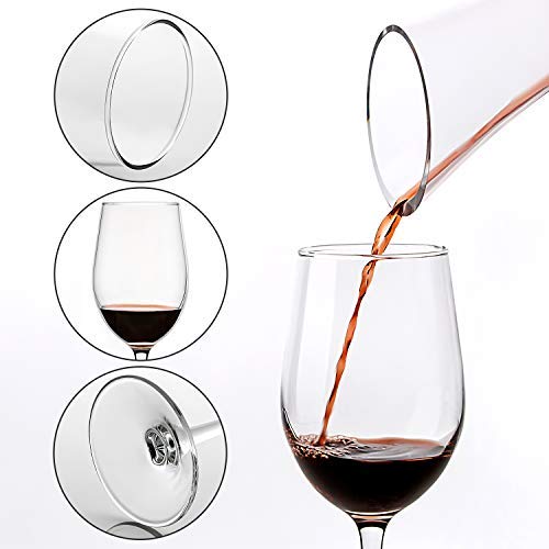 UMI UMIZILI 12 Ounce - Set of 12, Classic Durable Red/White Wine Glasses For Party - My Kitchen Products