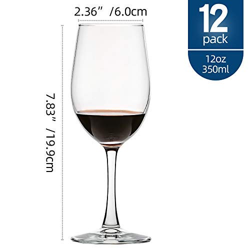 UMI UMIZILI 12 Ounce - Set of 12, Classic Durable Red/White Wine Glasses For Party - My Kitchen Products