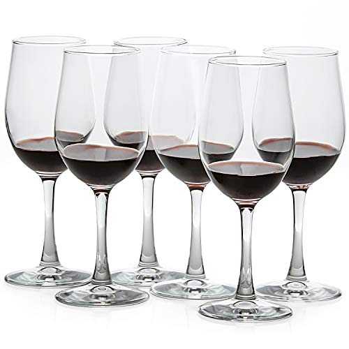 UMI UMIZILI 12 Ounce - Set of 6, All-Purpose Classic Durable Red/White Wine Glasses - My Kitchen Products