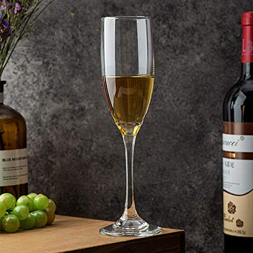 UMI UMIZILI Classic Champagne Flutes, Set of 12, 6 Oz Premium Stemmed Champagne Glasses, Sparkling Wine Glass, Crystal Clear - My Kitchen Products