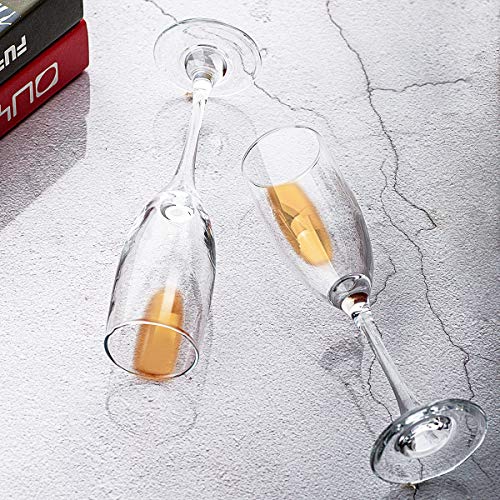 UMI UMIZILI Classic Champagne Flutes, Set of 12, 6 Oz Premium Stemmed Champagne Glasses, Sparkling Wine Glass, Crystal Clear - My Kitchen Products