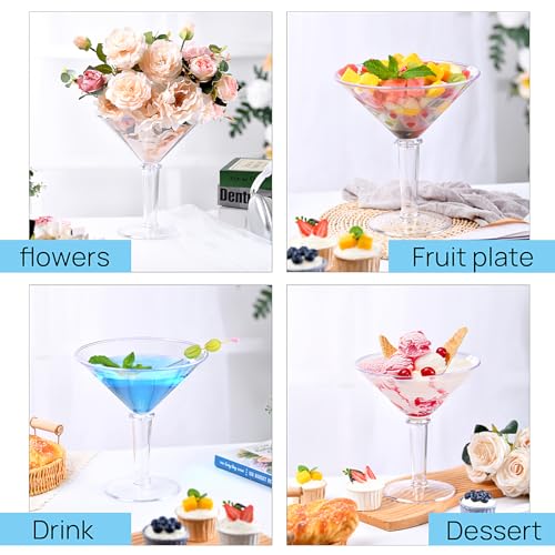 Unbreakable Giant Martini Glasses set of 2, 48 oz Plastic Cocktail Glasses, Jumbo, Reusable, BPA Free, Detachable, Perfect for Picnic, Beach & Patio Party, Appetizers, Birthday, Wedding and All Events - My Kitchen Products