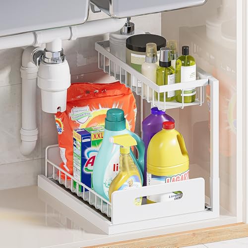 Under Sink Organizer and Storage, Slide Out Cabinet Organizer, Pull Out Sink Shelf for Kitchen Bathroom Laundry