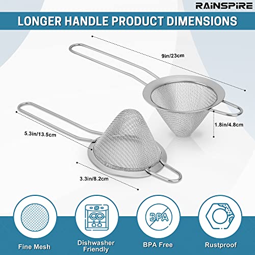 Upgraded 3.3" 304 Stainless Steel Fine Mesh Strainers for Kitchen, Cocktail Strainer Tea Coffee Juice Strainer Food Strainer Mini Sieve Strainer, Silver - My Kitchen Products