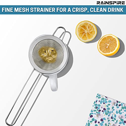 Upgraded 3.3" 304 Stainless Steel Fine Mesh Strainers for Kitchen, Cocktail Strainer Tea Coffee Juice Strainer Food Strainer Mini Sieve Strainer, Silver - My Kitchen Products