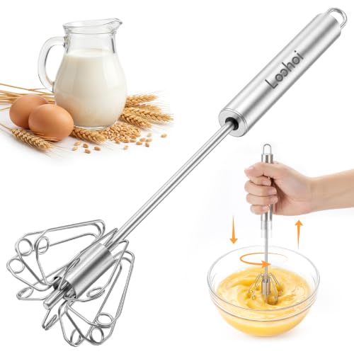 Upgraded Stainless Steel Semi-Automatic Whisk, 10 inch - My Kitchen Products