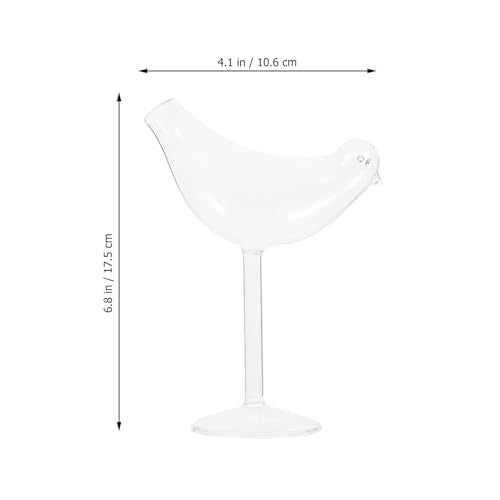UPKOCH 8 Pack Cocktail Glass Bird Shaped Cocktail Glass Set Creative Glass Goblet Clear Champagne Wine Glasses Transparent Glassware for Bar Restaurant Club Party - My Kitchen Products