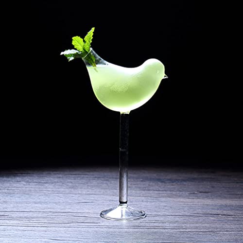 UPKOCH 8 Pack Cocktail Glass Bird Shaped Cocktail Glass Set Creative Glass Goblet Clear Champagne Wine Glasses Transparent Glassware for Bar Restaurant Club Party - My Kitchen Products