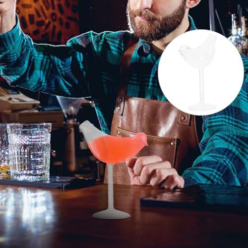 UPKOCH 8 Pack Cocktail Glass Bird Shaped Cocktail Glass Set Creative Glass Goblet Clear Champagne Wine Glasses Transparent Glassware for Bar Restaurant Club Party - My Kitchen Products