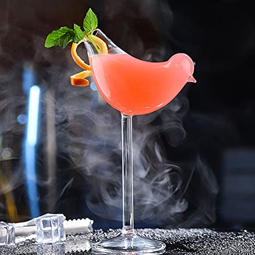 UPKOCH 8 Pack Cocktail Glass Bird Shaped Cocktail Glass Set Creative Glass Goblet Clear Champagne Wine Glasses Transparent Glassware for Bar Restaurant Club Party - My Kitchen Products