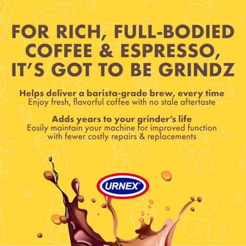 Urnex Grindz Professional Coffee Grinder Cleaning Tablets - 430 Grams - All Natural Food Safe Gluten Free - Cleans Burr and Casing - Help Extend Life of Your Grinder - My Kitchen Products