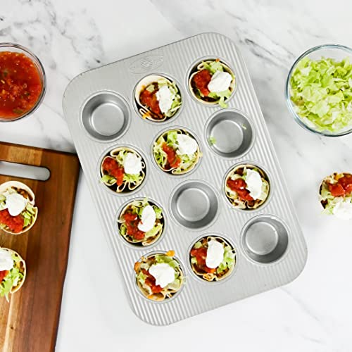 USA Pan Bakeware Muffin Pan, 12-Well, Aluminized Steel - My Kitchen Products