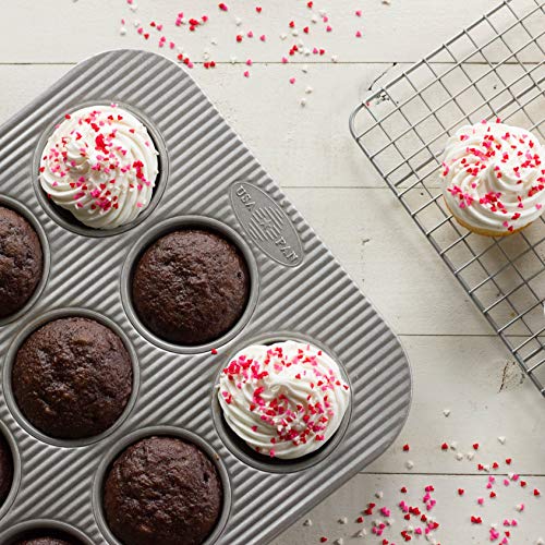 USA Pan Bakeware Muffin Pan, 12-Well, Aluminized Steel - My Kitchen Products