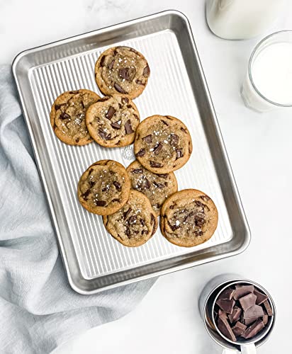 USA Pan Bakeware Nonstick Quarter Sheet Pan, Baking Sheet Aluminized Steel, Pan Measures: 13 x 9.5 x 1 inches - My Kitchen Products