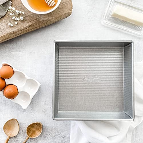 USA Pan Bakeware Nonstick Square Cake Pan, 8 Inch, Aluminized Steel - My Kitchen Products
