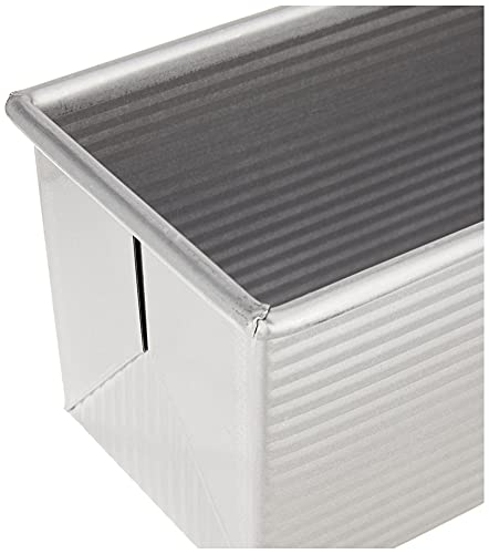 USA Pan Bakeware Pullman Loaf Pan with Cover, 13 x 4 inch, Nonstick & Quick Release Coating, Made in the USA from Aluminized Steel - My Kitchen Products
