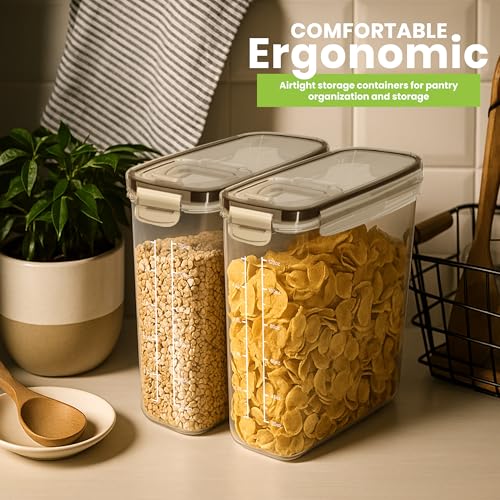Utopia Kitchen Cereal Containers Storage Set – 4 Pack 4L(135.2 oz) Airtight Food Storage Containers with Lids, BPA-Free Cereal Dispensers for Pantry Organization and Storage (Clear) - My Kitchen Products