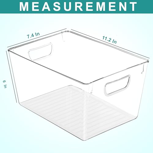 Utopia Kitchen Clear Pantry Organizers and Storage Bins 6 Pack, Large Clear Storage Bins for Pantry, Durable Freezer Organizer Bins With Handles for Organizing Fridge, Kitchen Organization - My Kitchen Products
