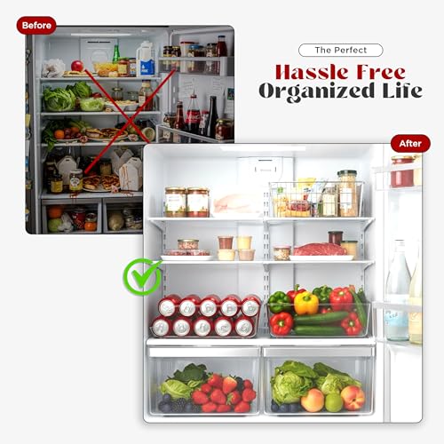 Utopia Kitchen Soda Can Organizer and Dispenser for Refrigerator/Pantry - Durable Can Storage Organizer Fridge & Kitchen Organization - (Clear, Set of 4) - My Kitchen Products