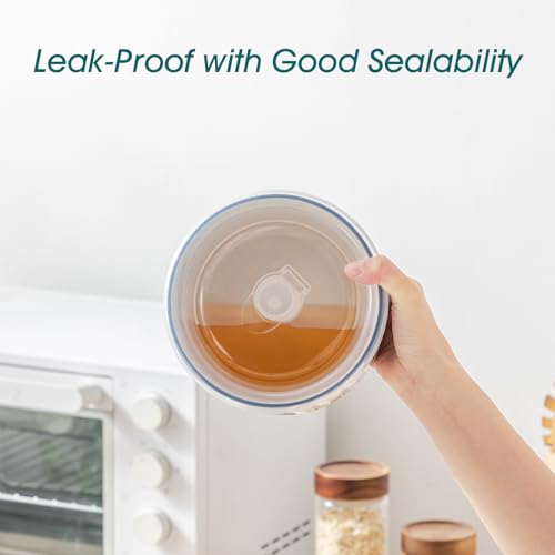 vancasso Ceramic Nesting Bowls with Lids Set of 4, Serving Bowls for Food Storage, Prep Bowl, Ceramic Bowl for Kitchen, Microwave & Dishwasher Safe, 60+36+20+10 Oz, Series SELENE - My Kitchen Products