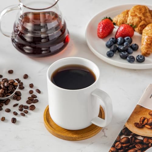 vancasso Porcelain Coffee Mugs Set, 16 oz Ceramic Coffee Cups for Americano Hot Tea Iced Coffee Cold Brew Cocoa Milk Mugs Set of 6, Dishwasher & Microwave Safe, White - My Kitchen Products