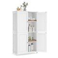 VASAGLE Floor Storage Cabinet, Shaker Cabinet with 2 Adjustable Shelves, 4 Doors, Tall Freestanding Organizer Unit, for Kitchen Bathroom Living Room, Cloud White UBBC553WH01S - My Kitchen Products