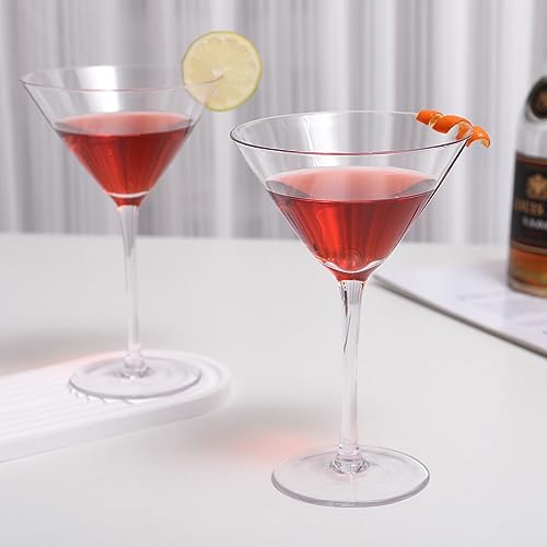 VENVENWEAVS Martini Glasses Set of 2,Hand-blown 9.2OZ Crystal Cocktail Glasses for Espresso Martini,Cosmopolitan,Manhattan,Gimlet,Home Bar,Cocktail Party,Stemless Martini Glassware Gift Set - My Kitchen Products
