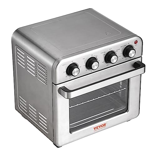 VEVOR 7-IN-1 Air Fryer Toaster Oven, 18L Convection Oven, 1800W Stainless Steel Toaster Ovens Countertop Combo with Grill, Pizza Pan, Gloves, 6 Slices Toast, 10-inch Pizza, Home Use - My Kitchen Products