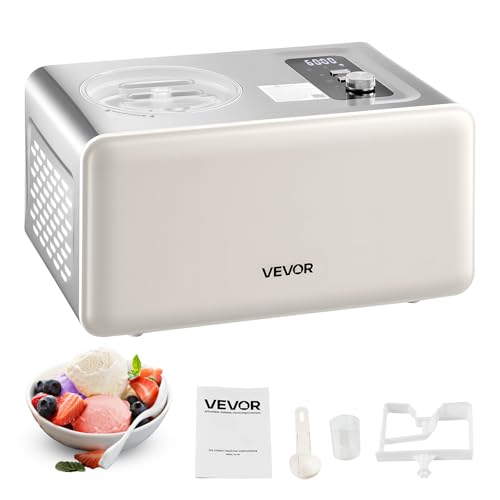 VEVOR Automatic Ice Cream Maker with Built-in Compressor, 2 Quart No Pre-freezing Gelato Maker, Electric Sorbet-Maker, 3 Modes Compressor Ice Cream Machine for Home Kitchen - My Kitchen Products