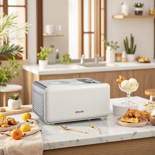 VEVOR Automatic Ice Cream Maker with Built-in Compressor, 2 Quart No Pre-freezing Gelato Maker, Electric Sorbet-Maker, 3 Modes Compressor Ice Cream Machine for Home Kitchen - My Kitchen Products