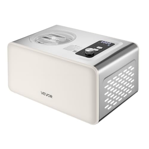 VEVOR Automatic Ice Cream Maker with Built-in Compressor, 2 Quart No Pre-freezing Gelato Maker, Electric Sorbet-Maker, 3 Modes Compressor Ice Cream Machine for Home Kitchen - My Kitchen Products