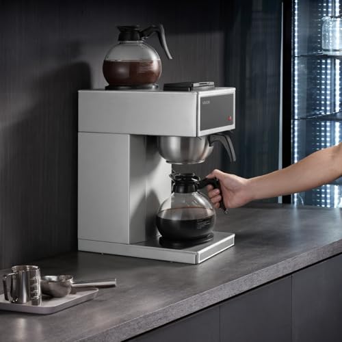 VEVOR Commercial Drip Coffee Maker, 12 Cups Coffee-Maker Machine with 2 Glass Carafes and 2 Decanter Warmer Plates, Stainless Steel Drip Style Coffee Brewer, for Restaurant, Office, Coffee Shop & Home - My Kitchen Products
